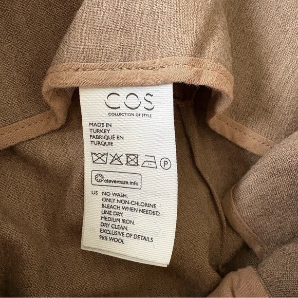COS Lightweight Belted Wool Trousers- size 6 - Picture 10 of 10